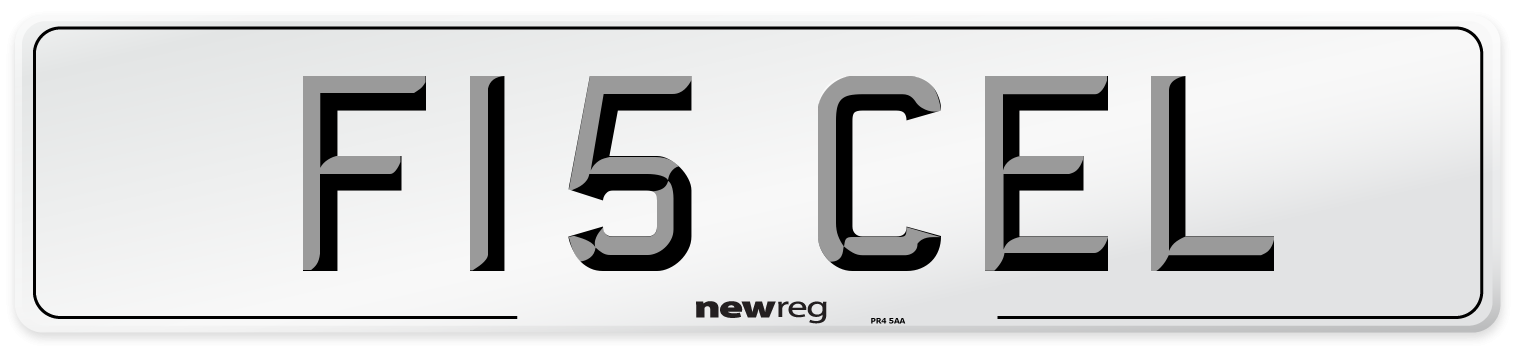 F15 CEL Number Plate from New Reg